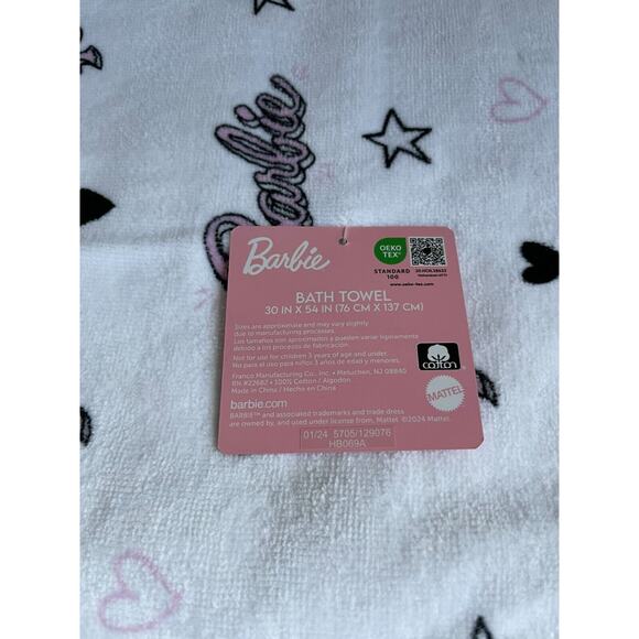 Barbie Bath Towel Set! 4 BathTowels,2 HandTowels,4 Washcloths New Hot Item - Picture 9 of 9